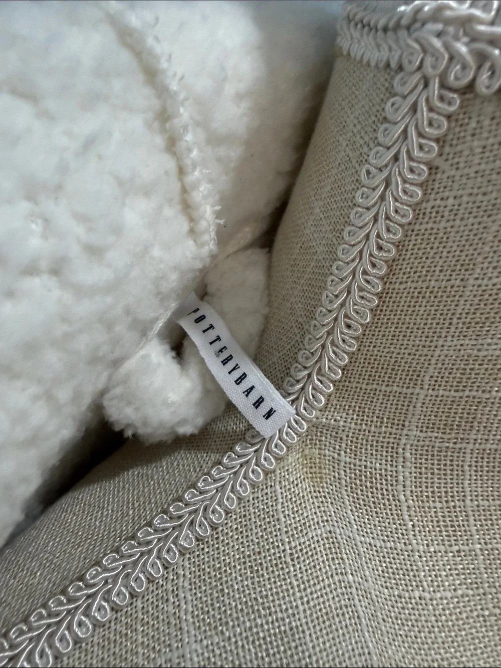 Pottery Barn Long Sherpa Robe Women’s Size XL Hooded Ivory